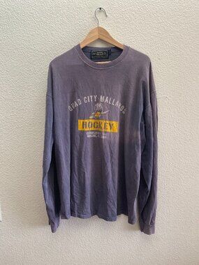 Vintage Quad City Mallards Hockey Shirt Jones & Mitchell XL Distressed Faded